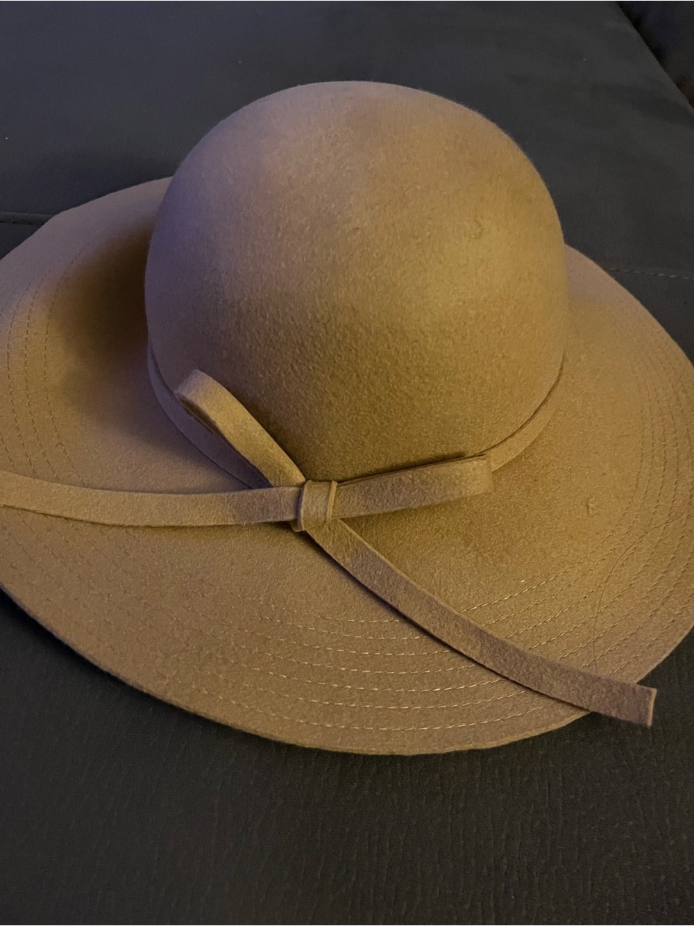 Women's Wide Brim Felt Hat - Brown